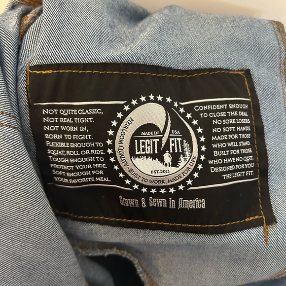 Origin men’s blue jeans relaxed fit boot cut dark medium wash - Picture 6 of 9